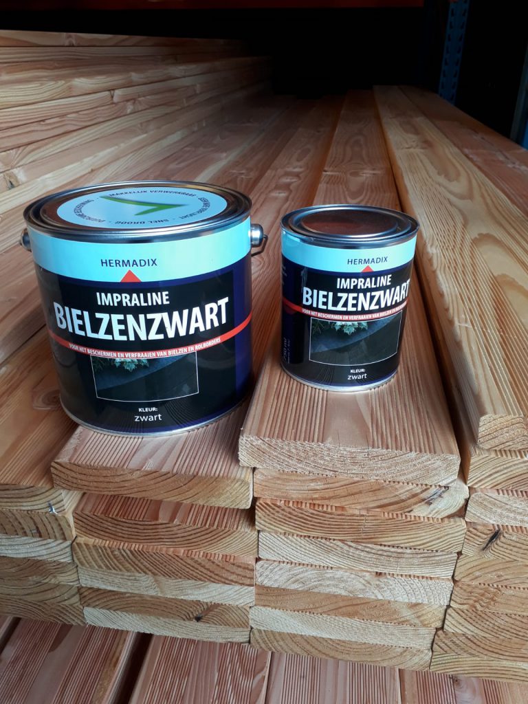 zwart zweeds rabat - zwarte beits